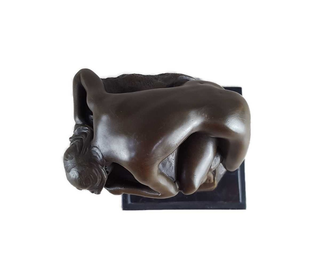 [LA-45345] Bronzeskulptur Bronzefigur Frau Schlafend Bild 11