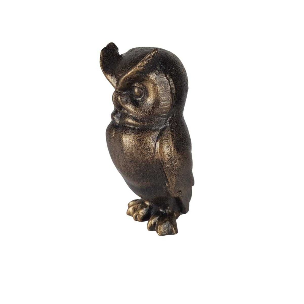 [LA-45382] Figur Gusseisen Eule Uhu Vogel Bild 2
