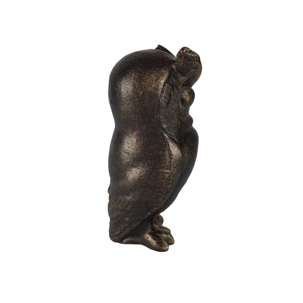 [LA-45382] Figur Gusseisen Eule Uhu Vogel Bild 5