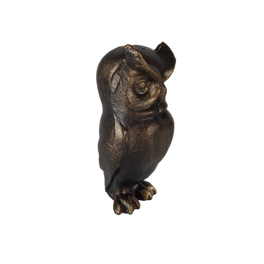 [LA-45382] Figur Gusseisen Eule Uhu Vogel Bild 6