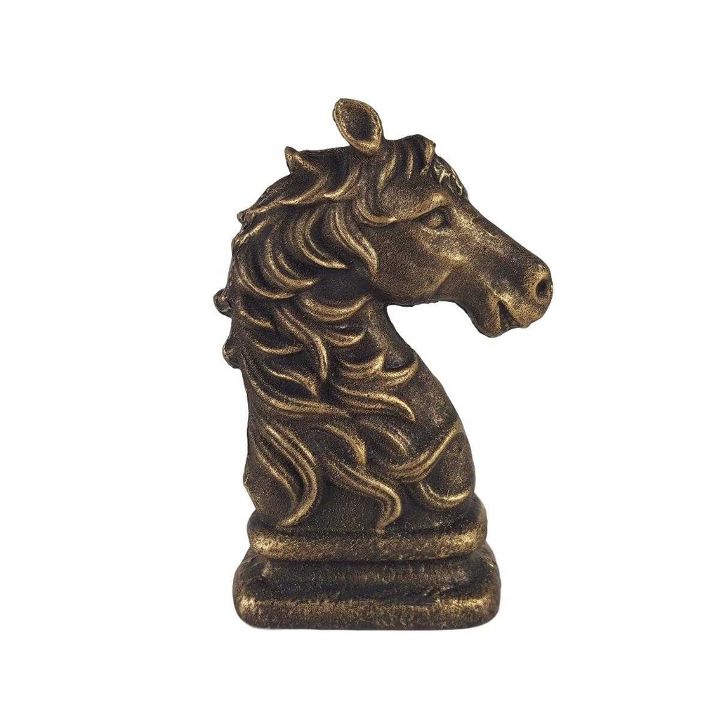 [LA-45384] Skulptur Figur Buchstützen Gusseisen Pferdekopf 2er Set Bild 2