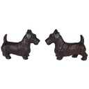[LA-45414] Figur Gusseisen Dackel und Terrier mit Kopfhörer 2er Set Bild 2