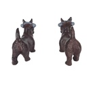 [LA-45414] Figur Gusseisen Dackel und Terrier mit Kopfhörer 2er Set Bild 4