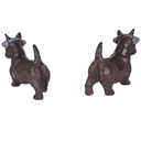 [LA-45414] Figur Gusseisen Dackel und Terrier mit Kopfhörer 2er Set Bild 5