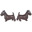 [LA-45414] Figur Gusseisen Dackel und Terrier mit Kopfhörer 2er Set Bild 6