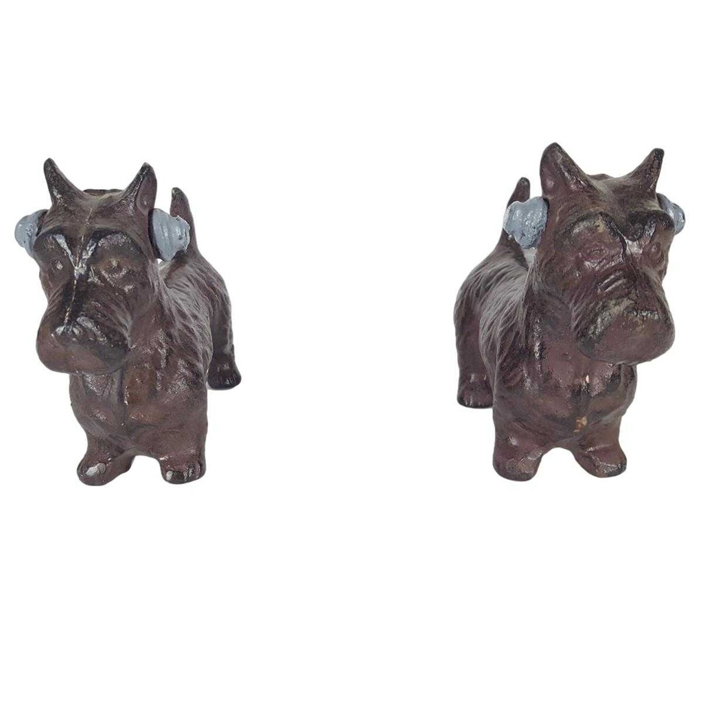 [LA-45414] Figur Gusseisen Dackel und Terrier mit Kopfhörer 2er Set Bild 8