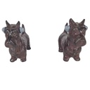 [LA-45414] Figur Gusseisen Dackel und Terrier mit Kopfhörer 2er Set Bild 8