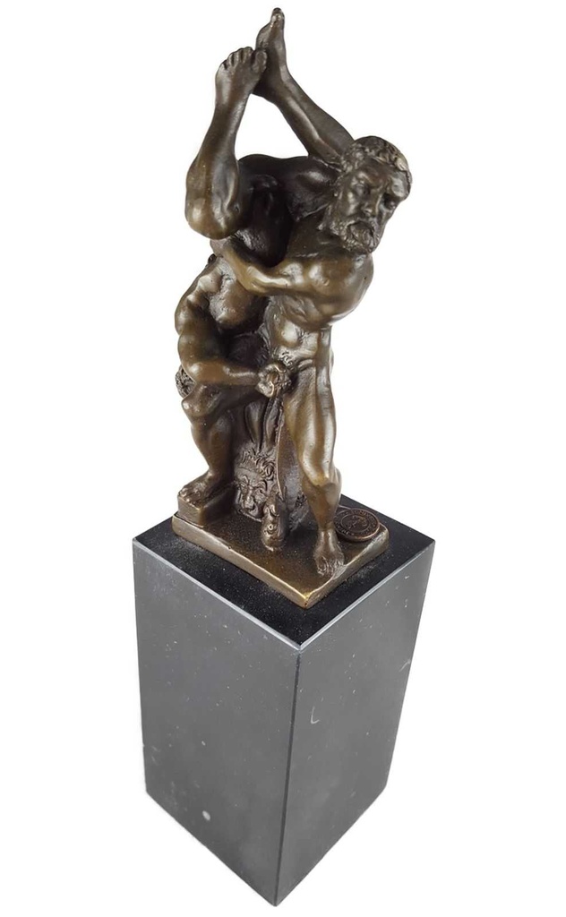[LA-45500] Bronzeskulptur Bronzefigur Bronze Herkules und Diomedes Bild 2