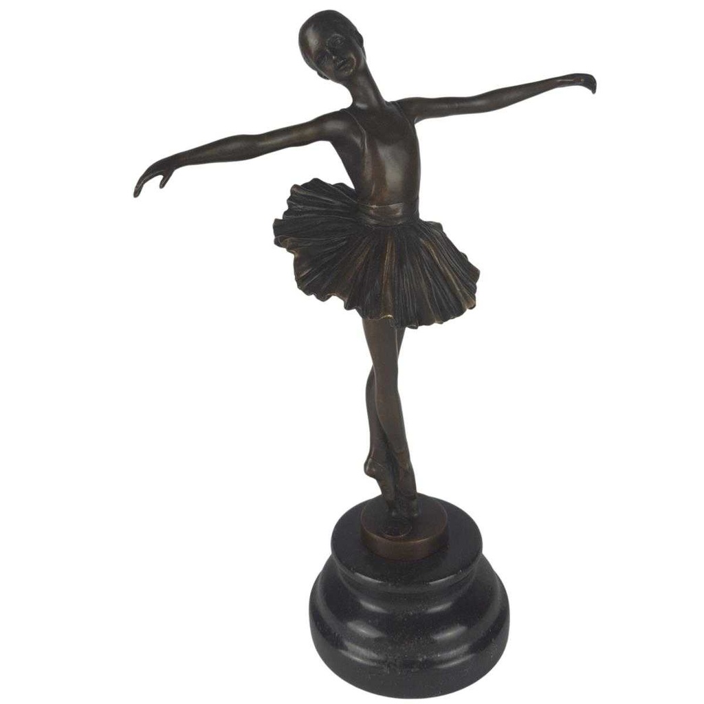 [LA-45620] Bronzeskulptur Bronzefigur Ballerina Balletttänzerin #45620 Bild 8