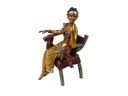 [LA-45680] Bronzeskulptur Bronzefigur Frau Sitzend Auf Einem Kurulischen Sessel Bild 4