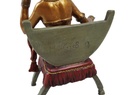 [LA-45680] Bronzeskulptur Bronzefigur Frau Sitzend Auf Einem Kurulischen Sessel Bild 6