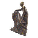 [LA-45688] Bronzeskulptur Bronzefigur Arabischer Teppichverkäufer Teppichhändler Bunt Bild 4