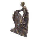 [LA-45688] Bronzeskulptur Bronzefigur Arabischer Teppichverkäufer Teppichhändler Bunt Bild 5