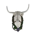 [LA-45772] Handtuchhalter Handtuchring weißer Kuhkopf Figur Skulptur Motiv Gusseisen Bild 5