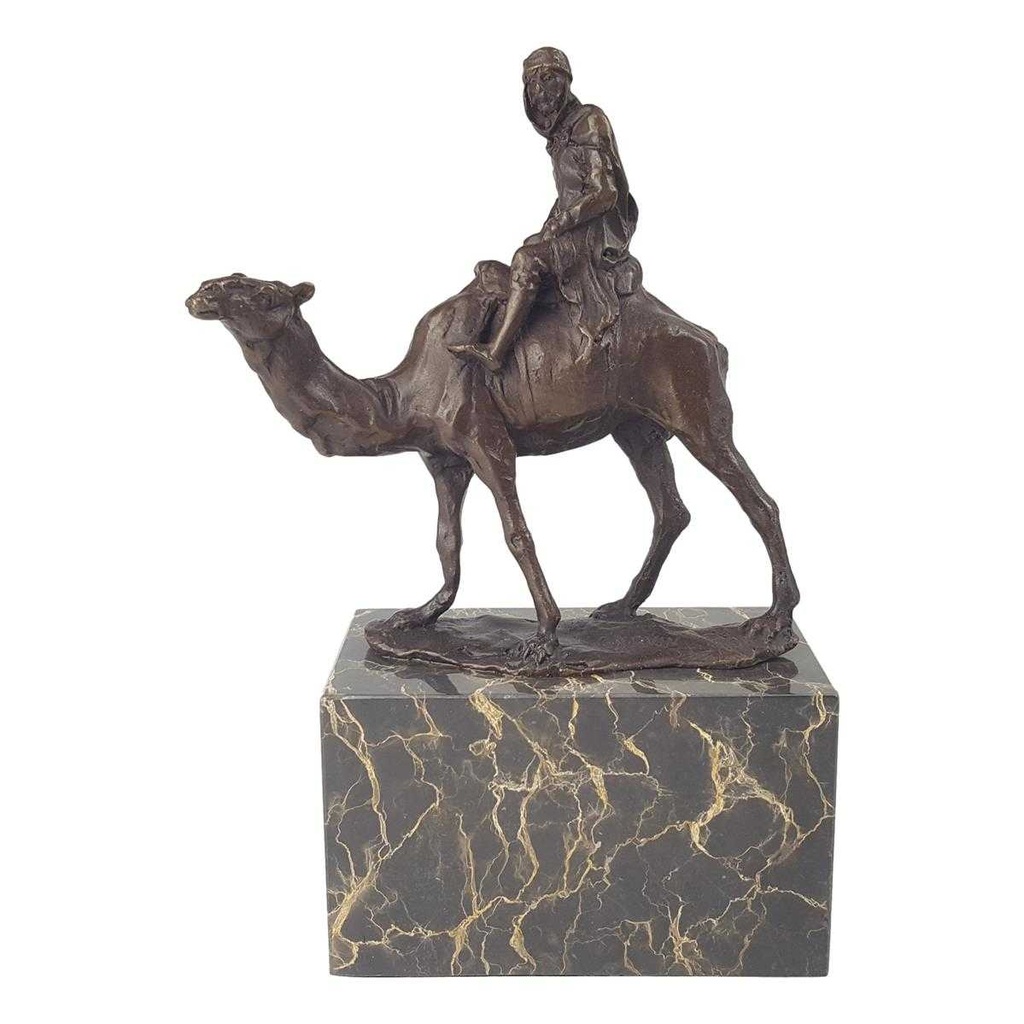 [LA-45876] Bronzeskulptur Bronzefigur Kamel und Reiter Bild 2
