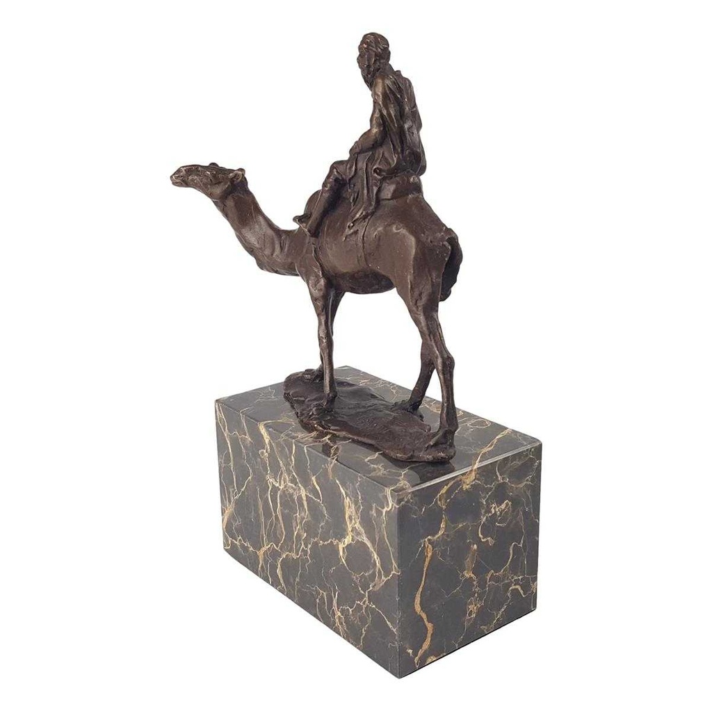 [LA-45876] Bronzeskulptur Bronzefigur Kamel und Reiter Bild 3