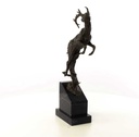 [LA-45946] Bronzeskulptur Bronzefigur Springender Hirsch Bild 3