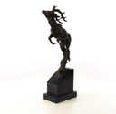 [LA-45946] Bronzeskulptur Bronzefigur Springender Hirsch Bild 6