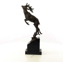[LA-45946] Bronzeskulptur Bronzefigur Springender Hirsch Bild 8