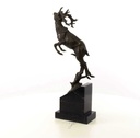 [LA-45946] Bronzeskulptur Bronzefigur Springender Hirsch Bild 9