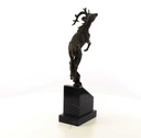 [LA-45946] Bronzeskulptur Bronzefigur Springender Hirsch Bild 13