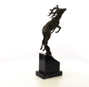 [LA-45946] Bronzeskulptur Bronzefigur Springender Hirsch Bild 14