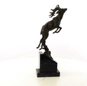[LA-45946] Bronzeskulptur Bronzefigur Springender Hirsch Bild 15