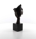 [LA-45948] Bronzeskulptur Bronzefigur Ruhendes Gesicht auf Handfläche Bild 3