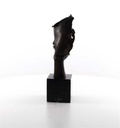 [LA-45948] Bronzeskulptur Bronzefigur Ruhendes Gesicht auf Handfläche Bild 5