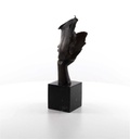 [LA-45948] Bronzeskulptur Bronzefigur Ruhendes Gesicht auf Handfläche Bild 6