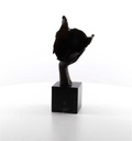 [LA-45948] Bronzeskulptur Bronzefigur Ruhendes Gesicht auf Handfläche Bild 9