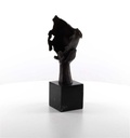 [LA-45948] Bronzeskulptur Bronzefigur Ruhendes Gesicht auf Handfläche Bild 11