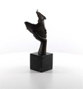 [LA-45948] Bronzeskulptur Bronzefigur Ruhendes Gesicht auf Handfläche Bild 14
