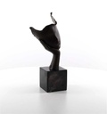 [LA-45948] Bronzeskulptur Bronzefigur Ruhendes Gesicht auf Handfläche Bild 15
