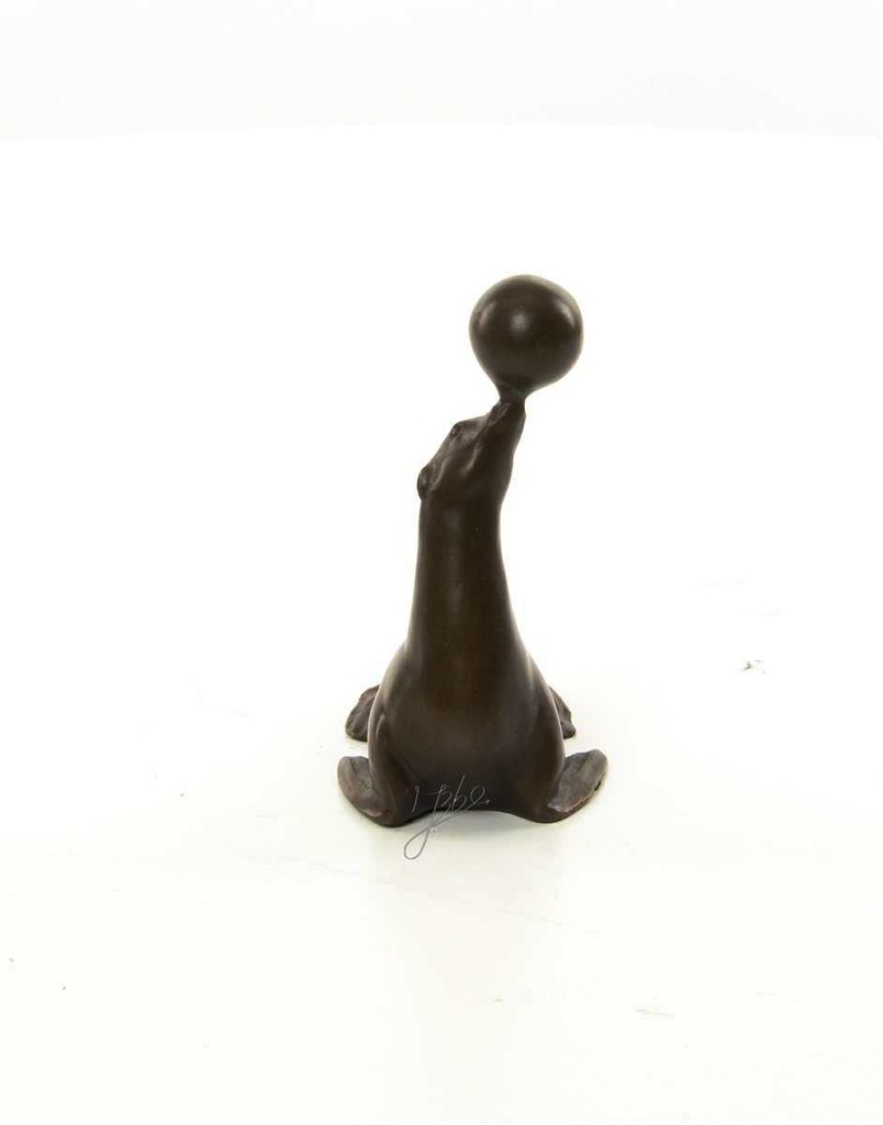 [LA-45949] Bronzeskulptur Bronzefigur Statue Seelöwe Balanciert Einen Ball H 11,5 cm Bild 15