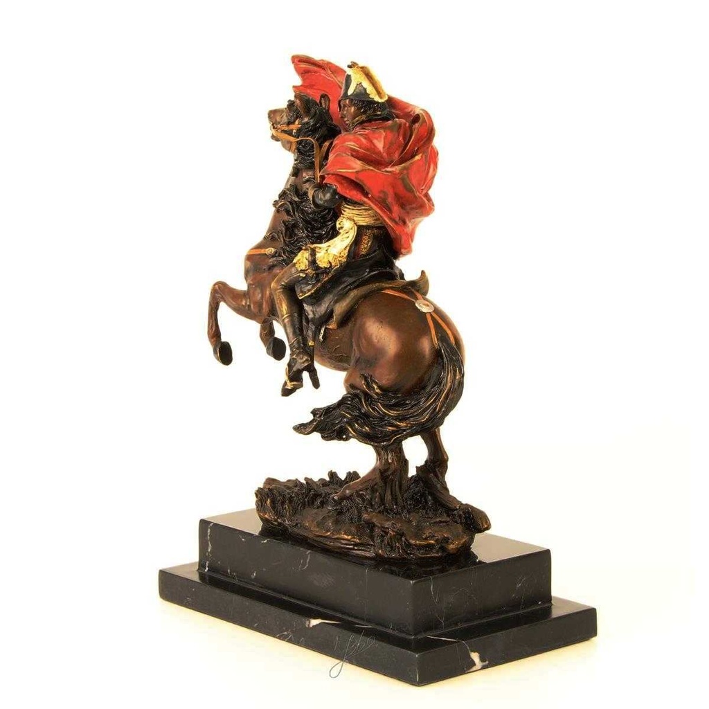 [LA-45952] Bronzeskulptur Bronzefigur Napoleon Überquert Die Alpen Bunt Bild 4