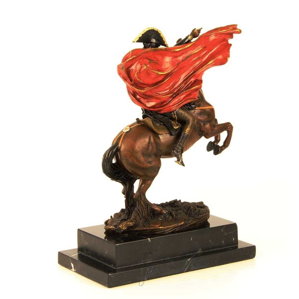 [LA-45952] Bronzeskulptur Bronzefigur Napoleon Überquert Die Alpen Bunt Bild 8
