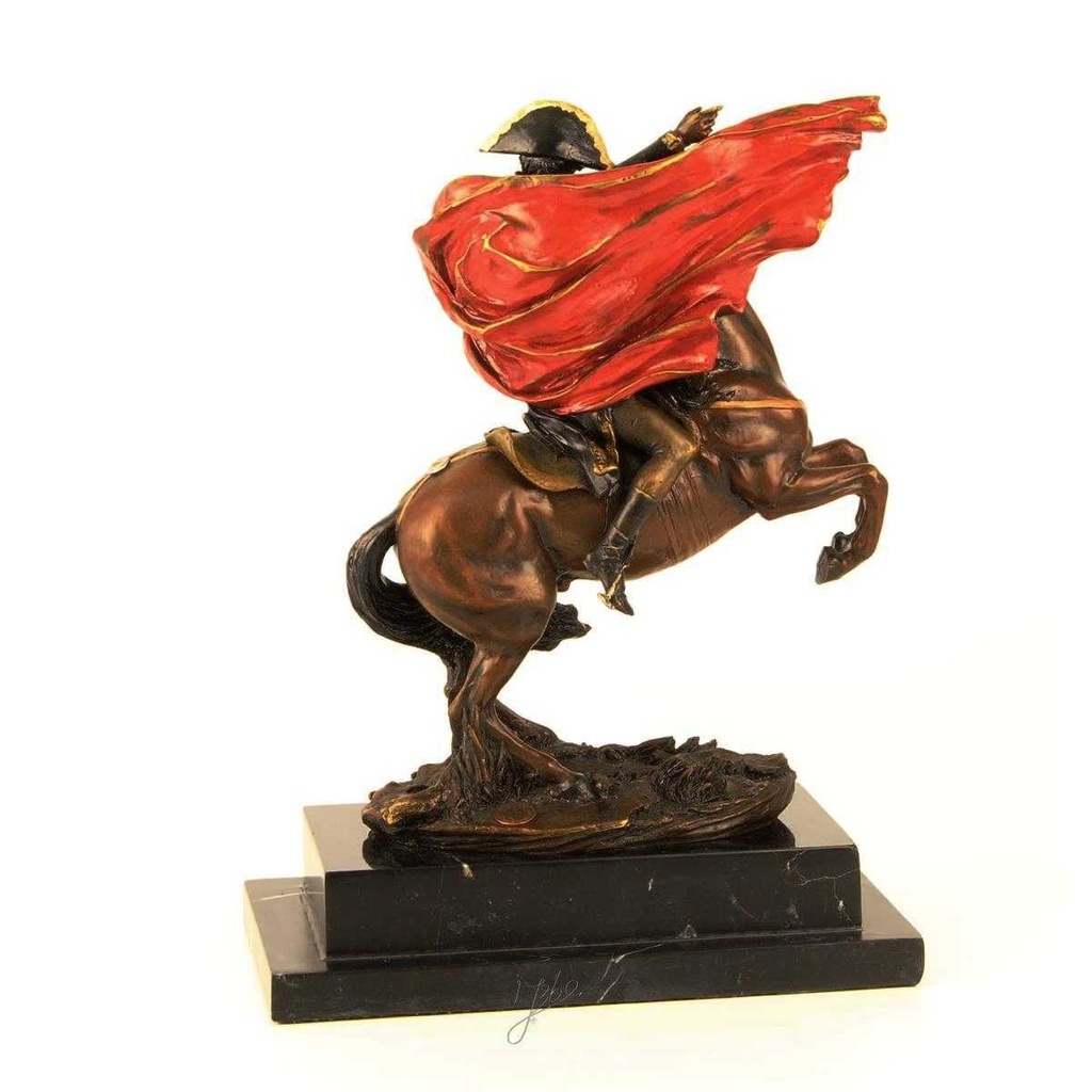 [LA-45952] Bronzeskulptur Bronzefigur Napoleon Überquert Die Alpen Bunt Bild 9