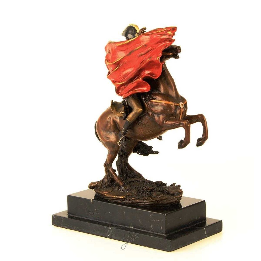 [LA-45952] Bronzeskulptur Bronzefigur Napoleon Überquert Die Alpen Bunt Bild 11