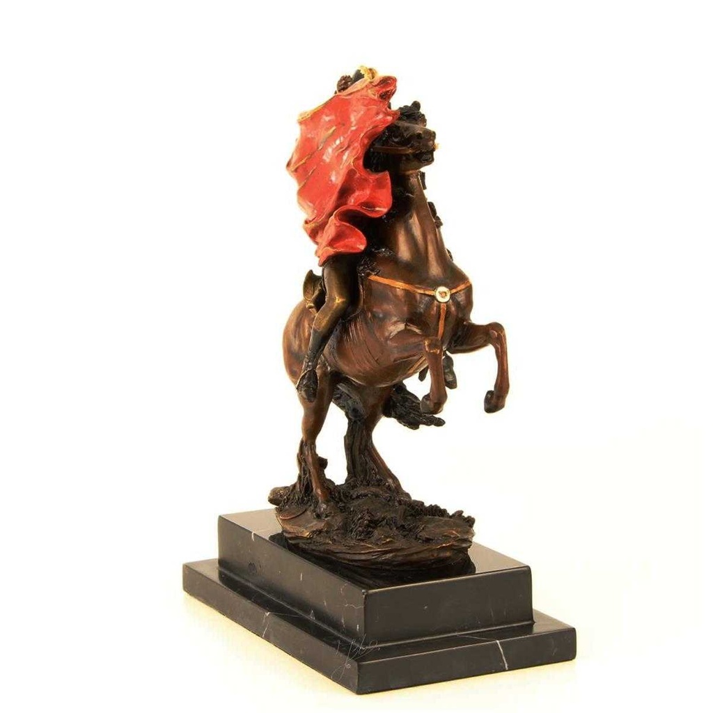 [LA-45952] Bronzeskulptur Bronzefigur Napoleon Überquert Die Alpen Bunt Bild 12