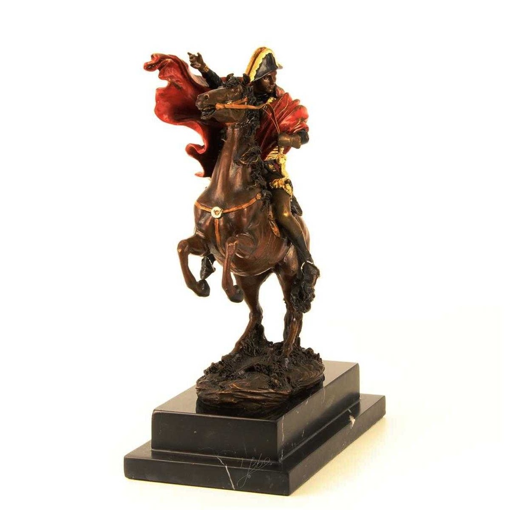 [LA-45952] Bronzeskulptur Bronzefigur Napoleon Überquert Die Alpen Bunt Bild 14