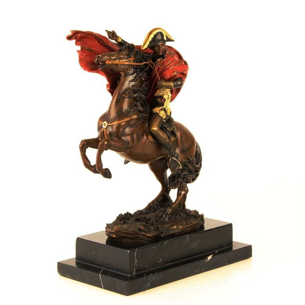[LA-45952] Bronzeskulptur Bronzefigur Napoleon Überquert Die Alpen Bunt Bild 15