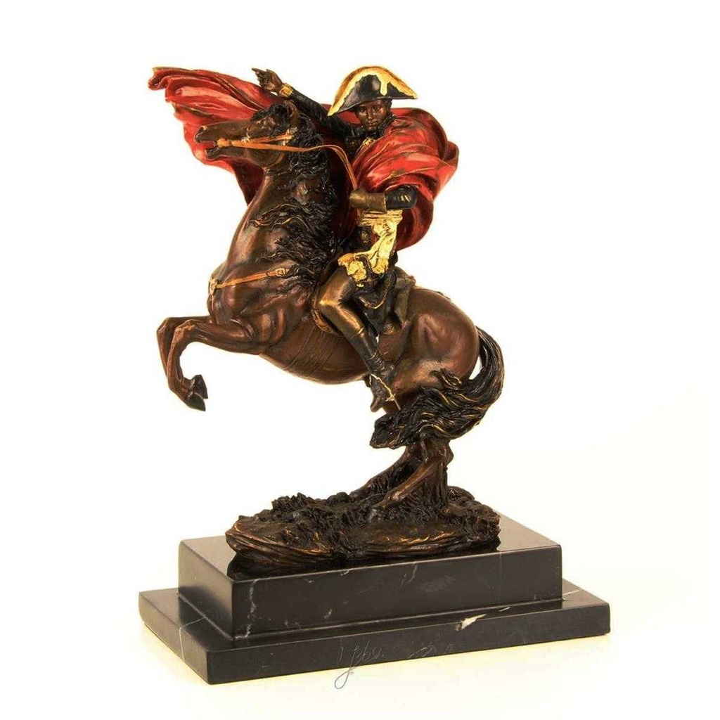 [LA-45952] Bronzeskulptur Bronzefigur Napoleon Überquert Die Alpen Bunt Bild 16