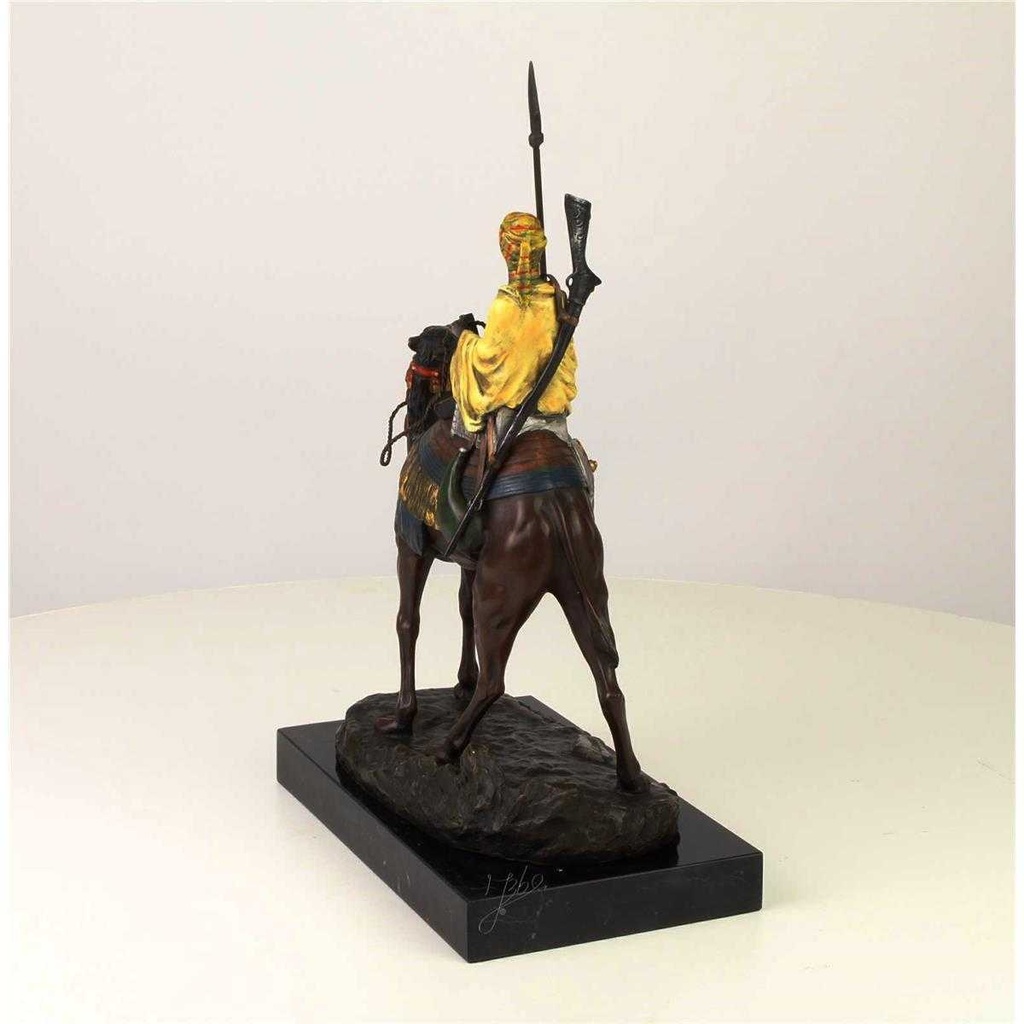 [LA-45955] Bronzeskulptur Bronzefigur Dromedar und Reiter Bild 12