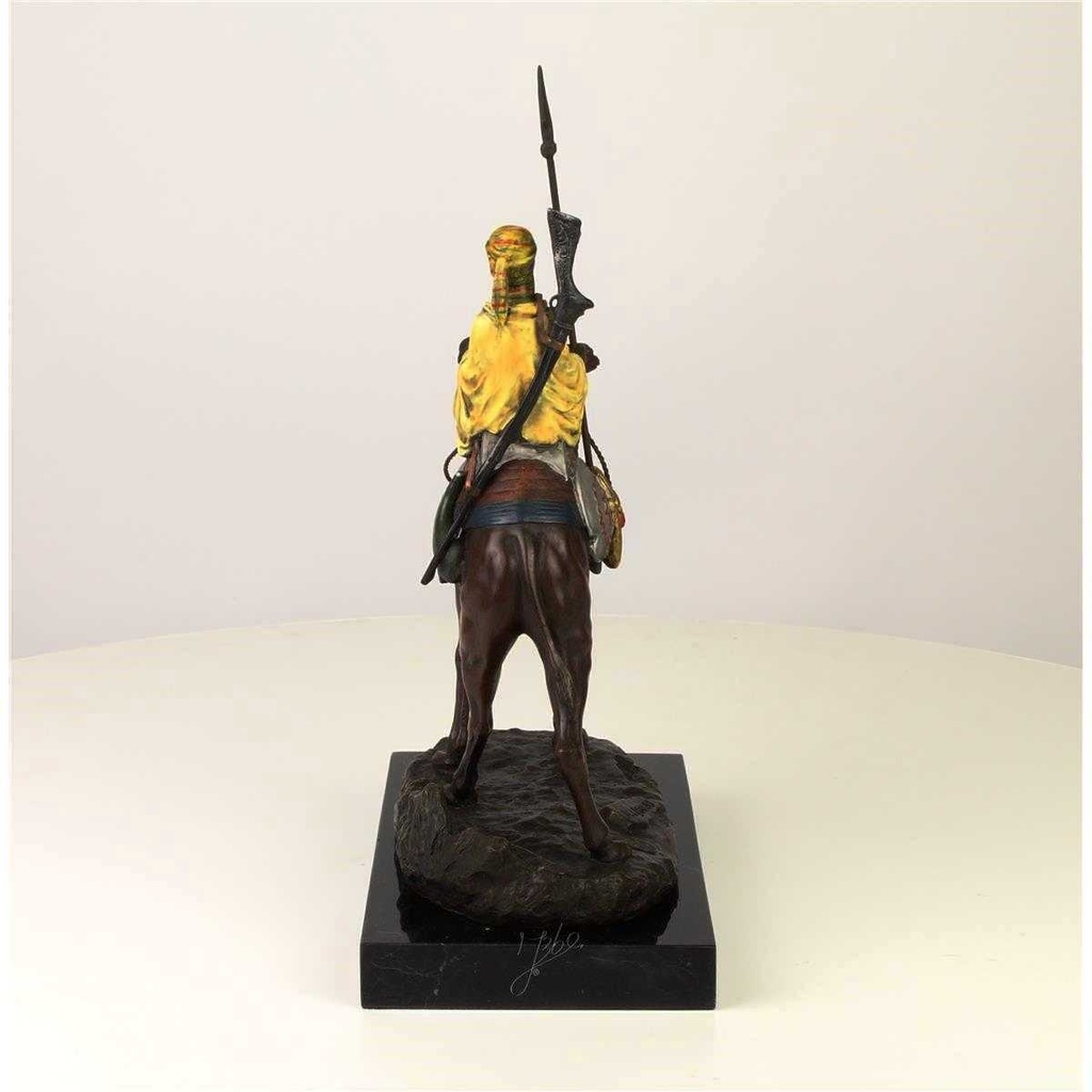 [LA-45955] Bronzeskulptur Bronzefigur Dromedar und Reiter Bild 13