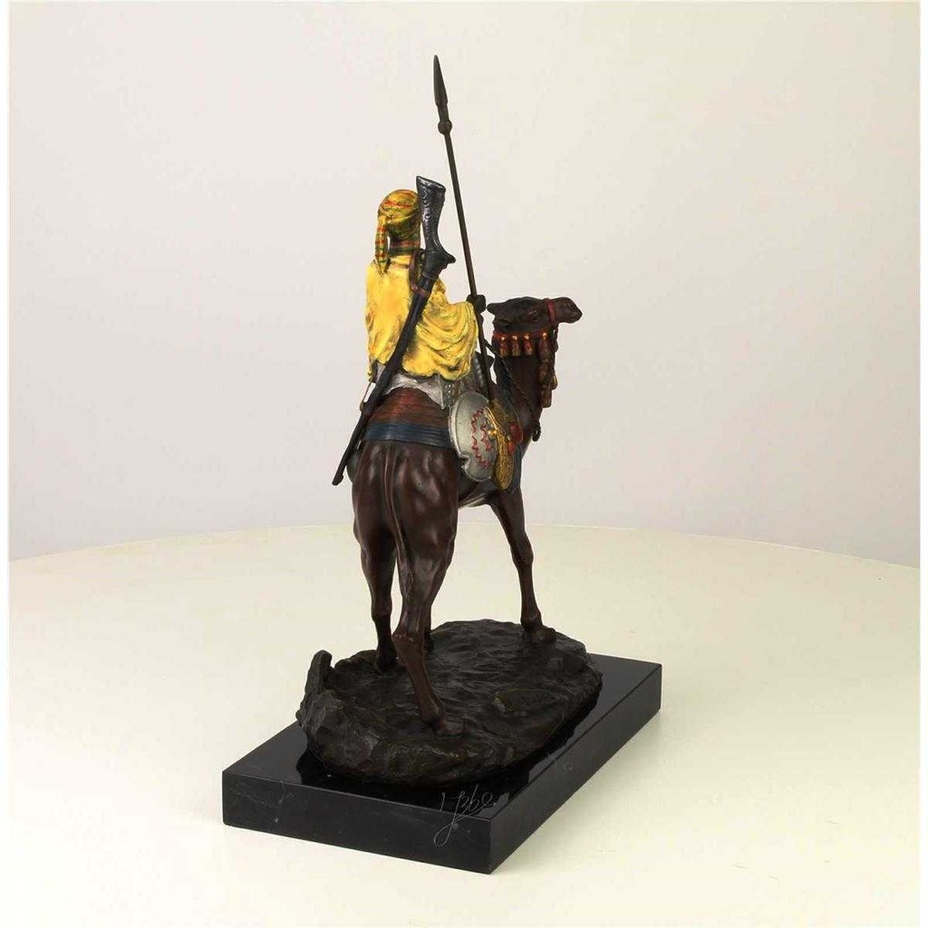 [LA-45955] Bronzeskulptur Bronzefigur Dromedar und Reiter Bild 14
