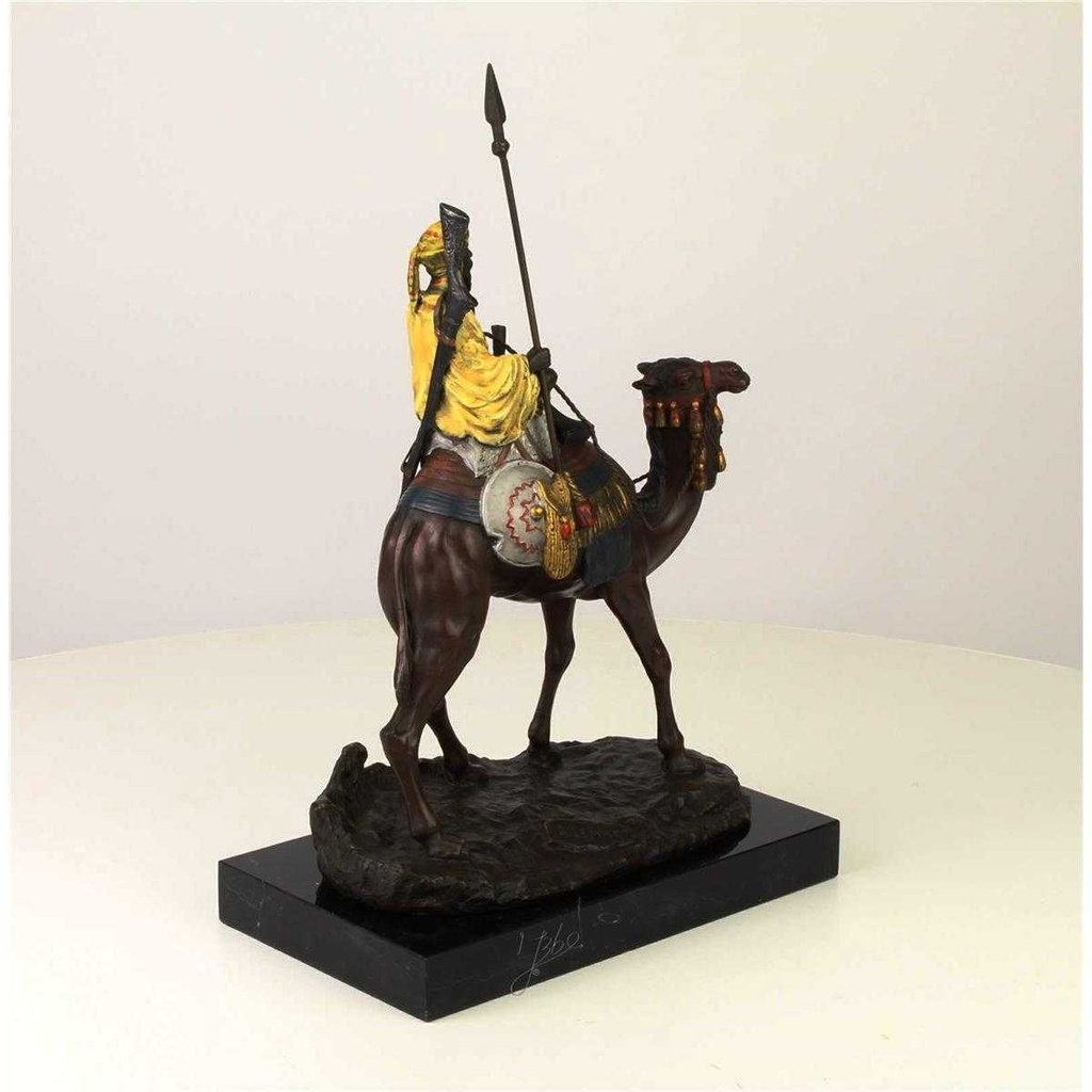 [LA-45955] Bronzeskulptur Bronzefigur Dromedar und Reiter Bild 15