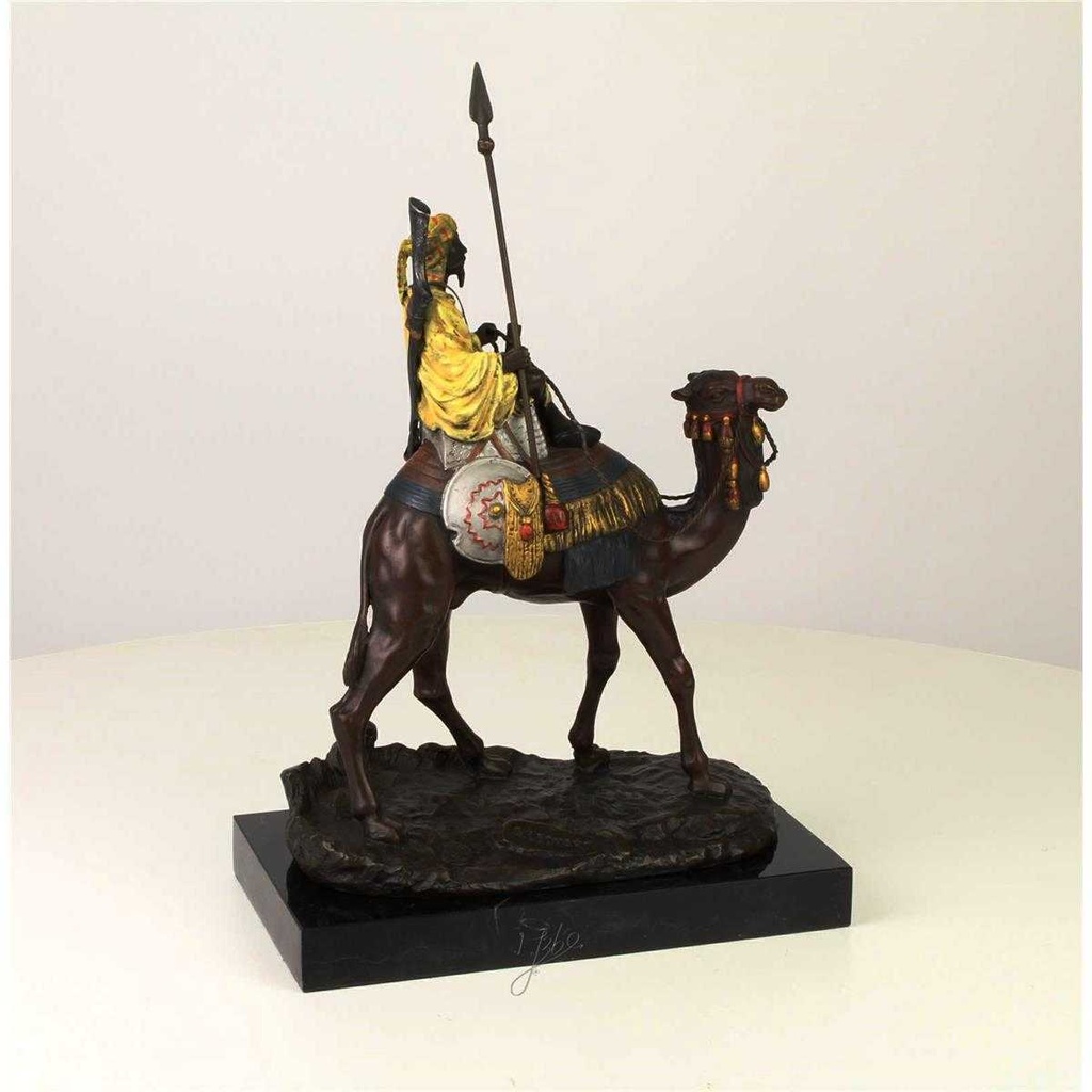 [LA-45955] Bronzeskulptur Bronzefigur Dromedar und Reiter Bild 16