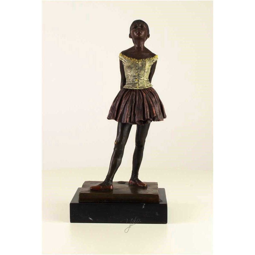[LA-45956] Bronzeskulptur Bronzefigur Kleine Tänzerin Im Alter Von Vierzehn Jahren Bild 3