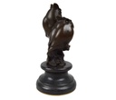 [LA-45962] Bronzeskulptur Bronzefigur Eule Uhu Sitzend auf Ast Abstrakt-Stil Bild 5